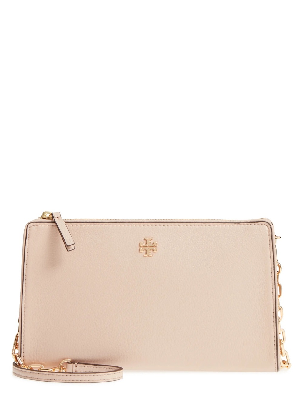 NWT Tory Burch Marsden Leather Wallet Crossbody Bag in Light Oak